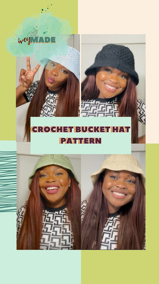 Granny Crochet Bucket Hat PDF pattern only | Instant Download